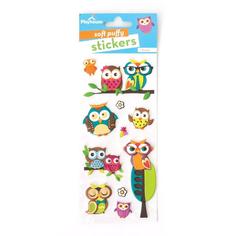 Owls Puffy Stickers - Shelburne Country Store