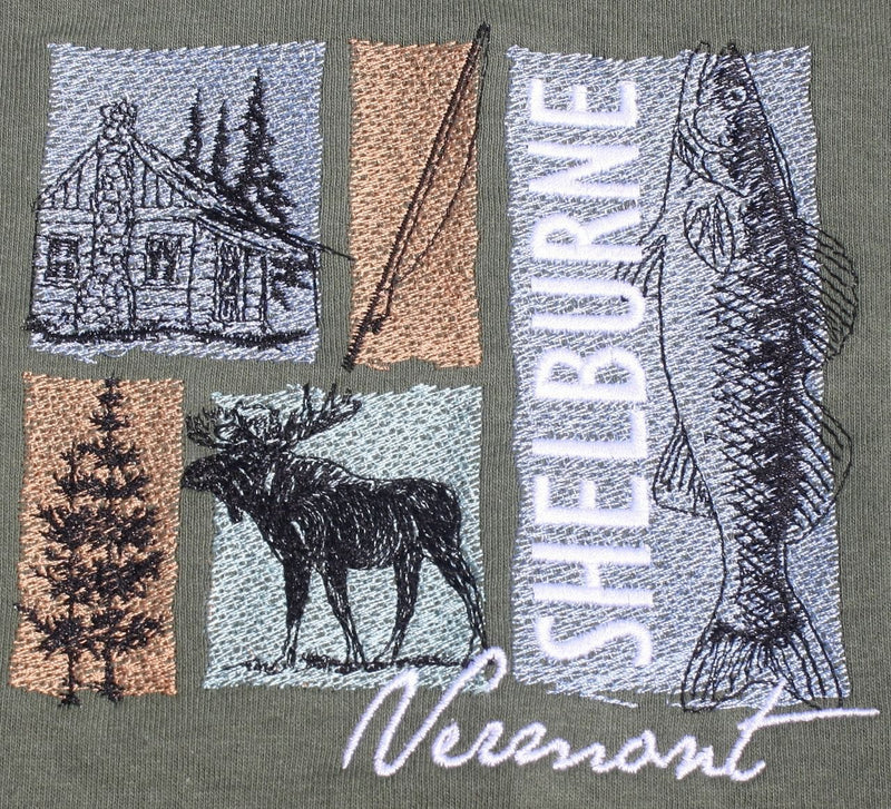Embroidered T-Shirt Block Off - Shelburne - - Shelburne Country Store