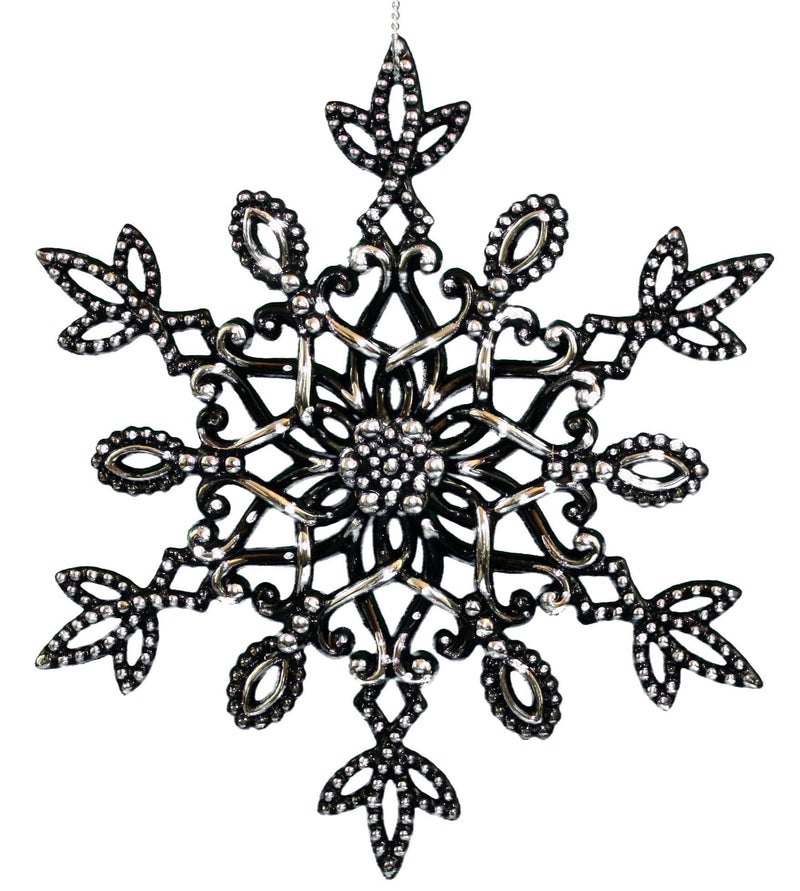 5In Metallic Black Snowflake Ornament - Style 1 - Shelburne Country Store