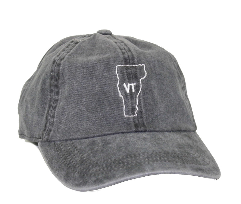 Classic Wash Grey Embroidered Cap - Vermont - Shelburne Country Store