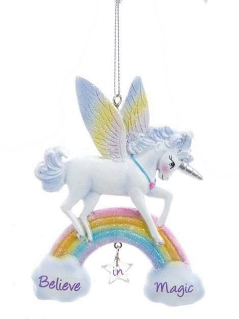 Unicorn Rainbow With Sayings Ornament -  Believe in Magic - Shelburne Country Store