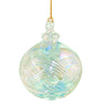 Clear Iris Crystal Ball Egyptian Glass Ornament - Shelburne Country Store