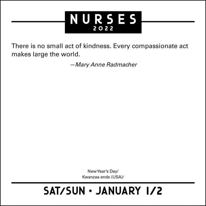 2022  Nurses  Page A Day Calendar - Shelburne Country Store