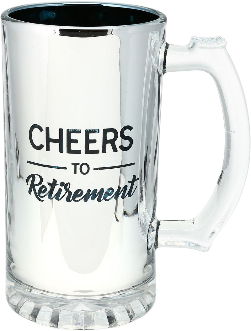 Cheers to Retirement - 16 oz. Electroplated Glass Stein - Shelburne Country Store