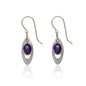 Open Oval Earring With Stone - Shelburne Country Store