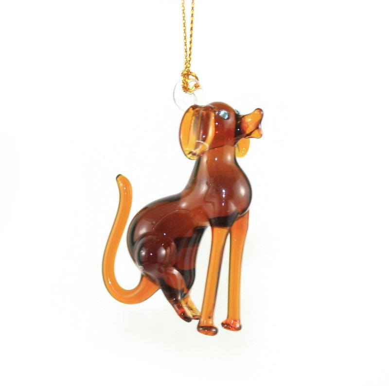 Egyptian Blown Glass Dog Ornament - Shelburne Country Store