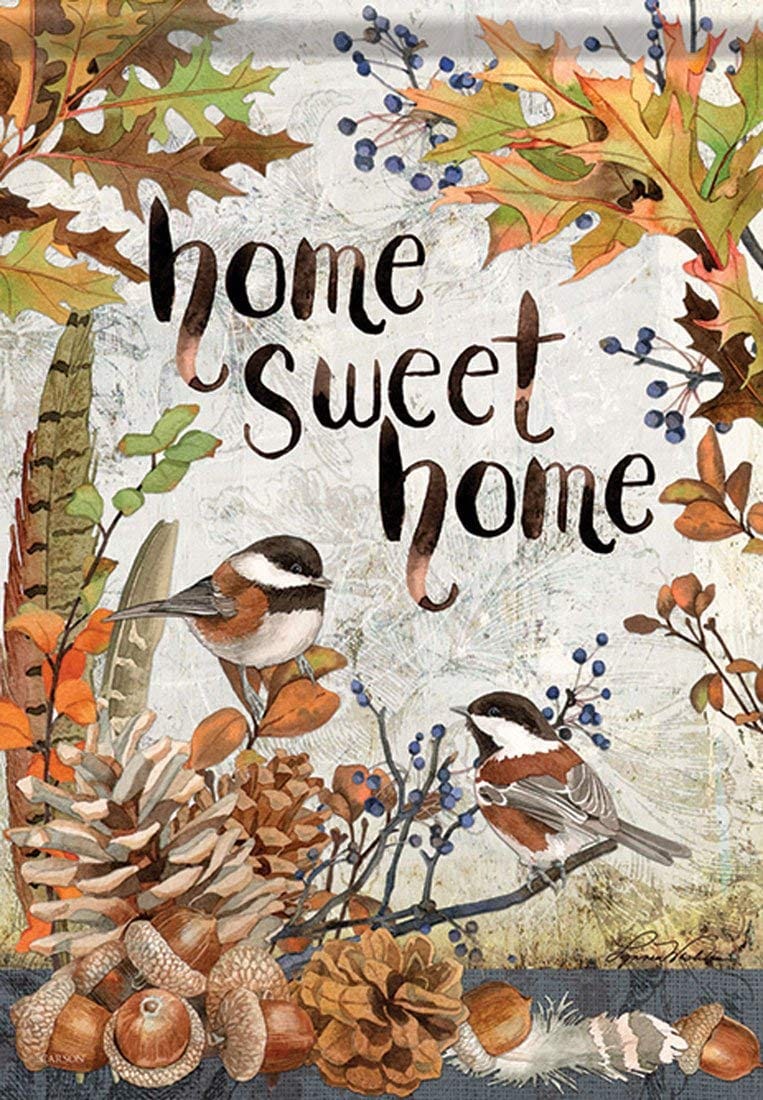 Large Double Sided House Flag - Sweet Chickadees - Shelburne Country Store