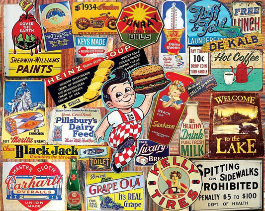 Vintage Signs Puzzle - 1000 Piece - Shelburne Country Store