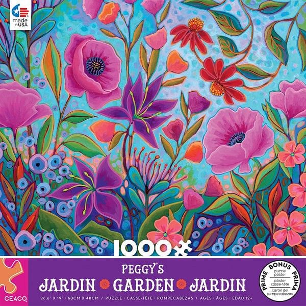 Peggys Garden Colorful Conversation  1000  Piece Puzzle - Shelburne Country Store