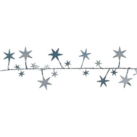Foil Garland - Assorted Star - Silver - 25 Feet - Shelburne Country Store