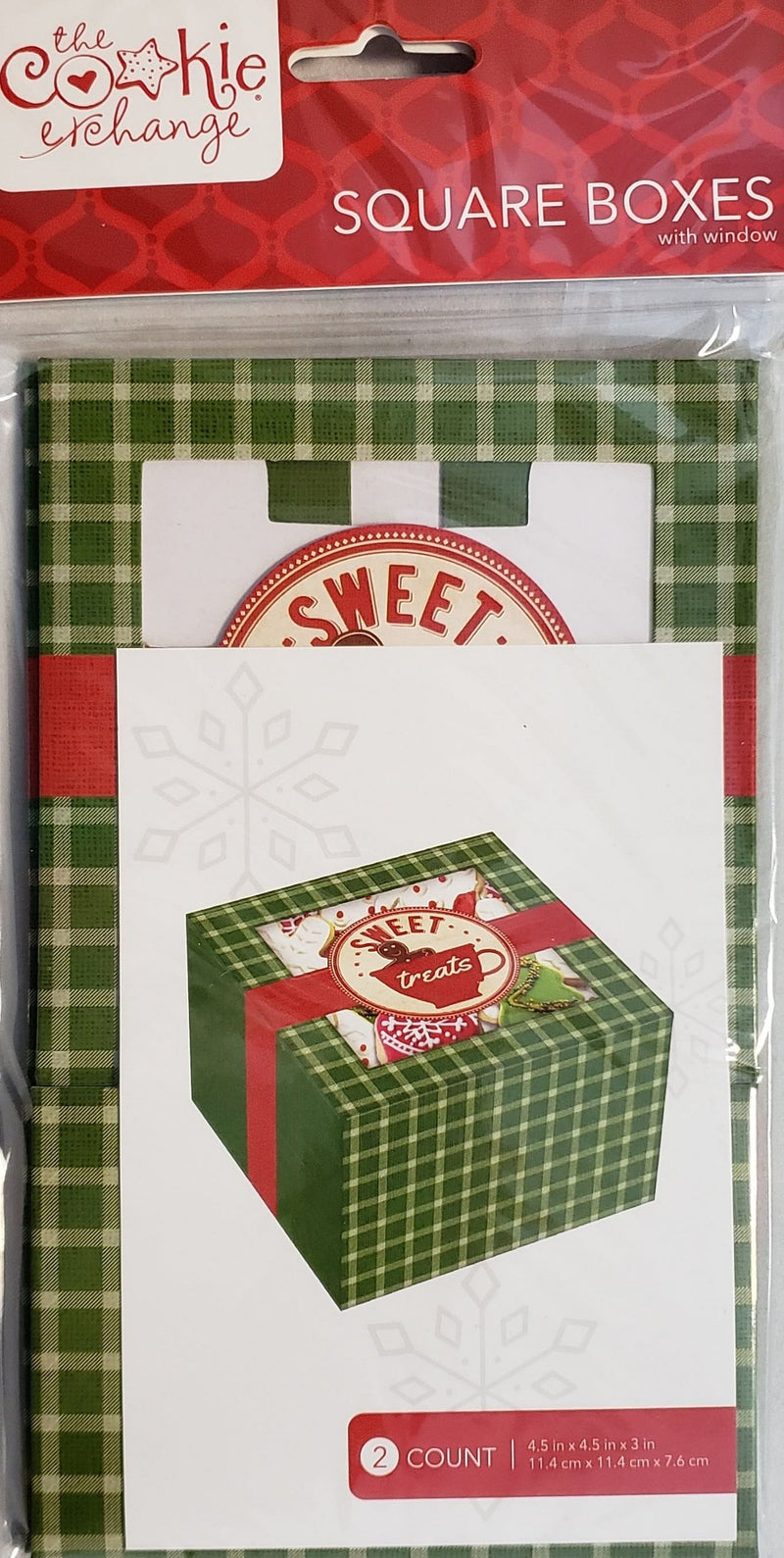 Small Window Top Square Bakery Box 2 Pack - - Shelburne Country Store