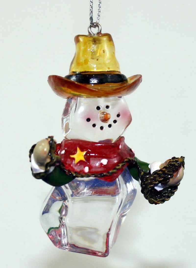 Acrylic Cowboy Snowman - Lasso - Shelburne Country Store