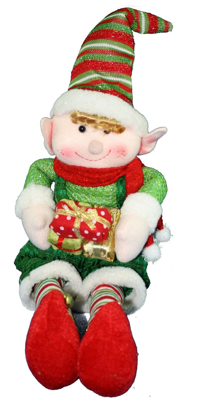 Plush Elf Shelf Sitter - Boy - - Shelburne Country Store
