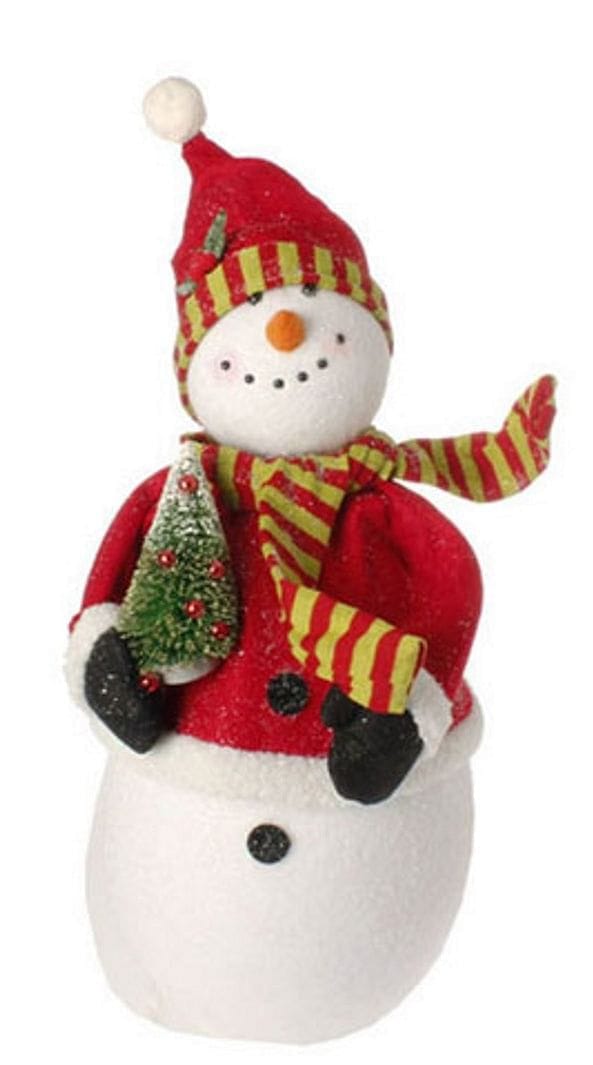 24 Inch Snowman With Tree - - Shelburne Country Store