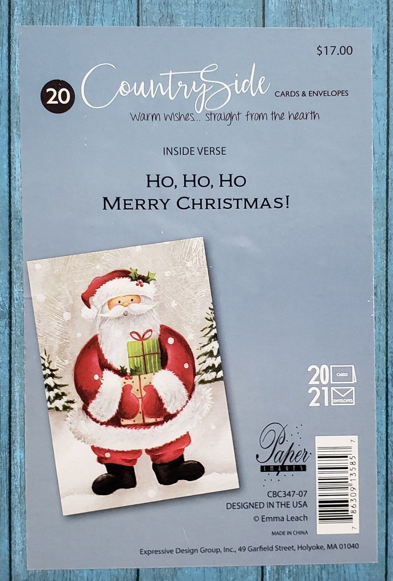 Countryside 20 Christmas Card Set - Santa Bringing Gifts - Shelburne Country Store