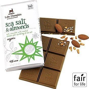 Lake Champlain Organic Bar - Milk Chocolate Almond Sea - 3.0 oz - Shelburne Country Store