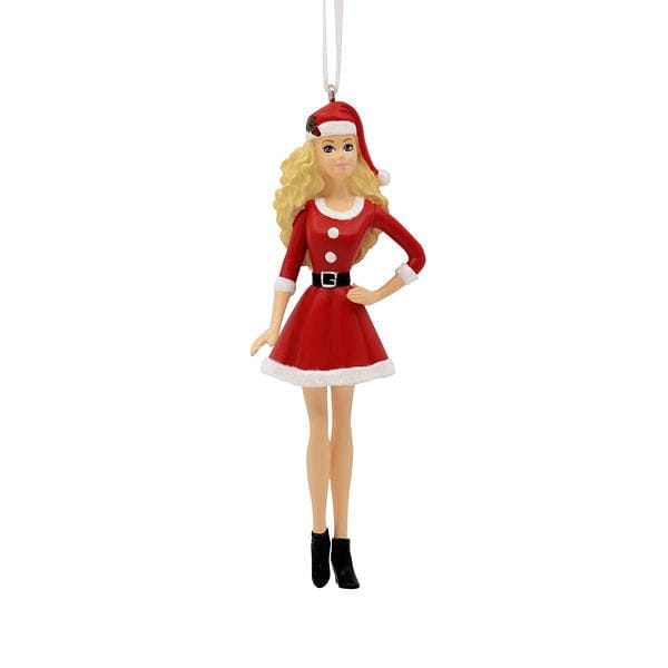 Resin Barbie in a Santa Outfit - Shelburne Country Store