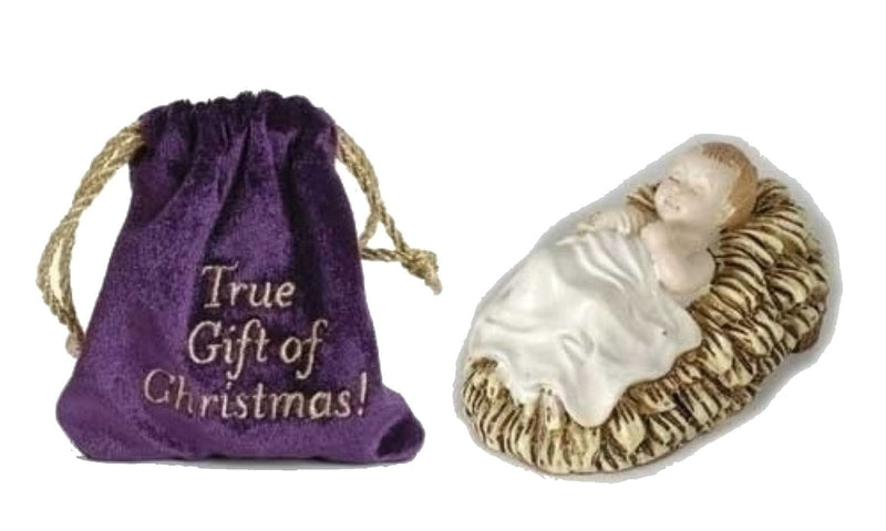 Baby Jesus in Velvet Bag The True Gift of Christmas - Shelburne Country Store