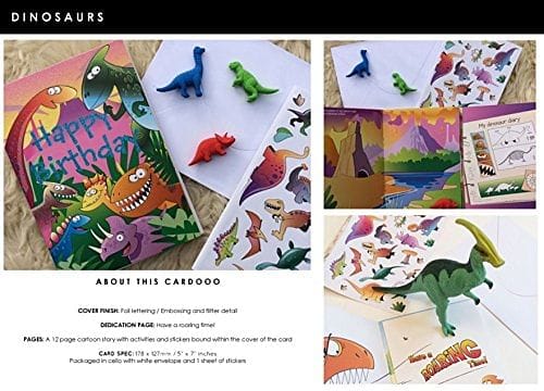 Cardoo Birthday Activity Card, Dinosaurs - Shelburne Country Store