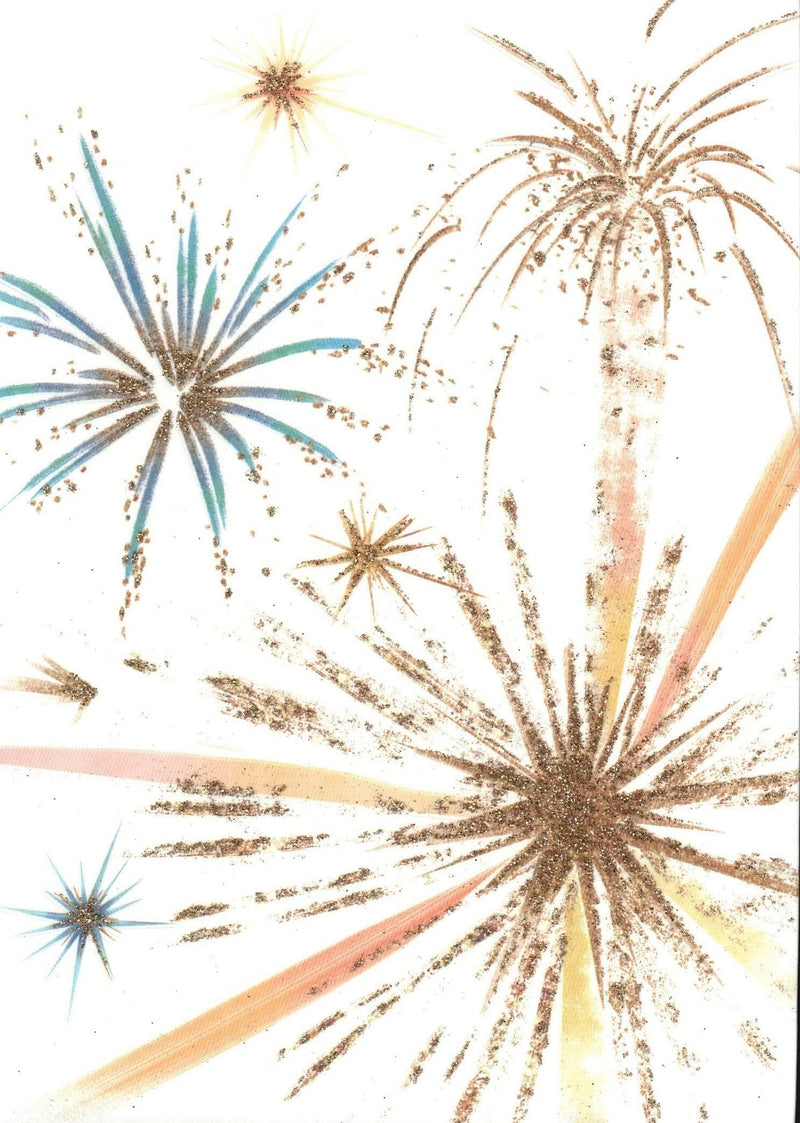 New Years Golden Fireworks Card - Shelburne Country Store