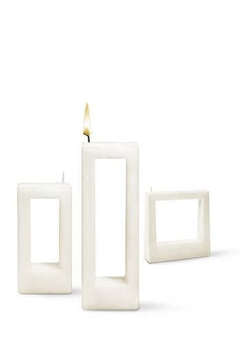 Multiflame Candle Quadra Due White, Unscented - Shelburne Country Store