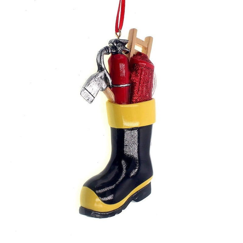 Firefighter Boot With Tools Ornament - Shelburne Country Store
