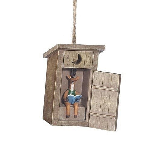 Outhouse with Deer Inside Ornament - Shelburne Country Store