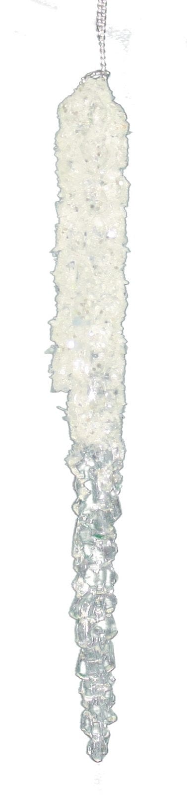 6.5 inch Acrylic Icicle Ornament - 1/2 Frost - Shelburne Country Store