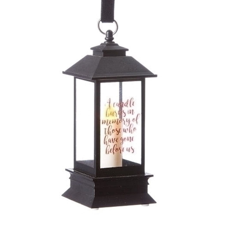 5 inch Black Memorial Lantern with LED Candle - Shelburne Country Store
