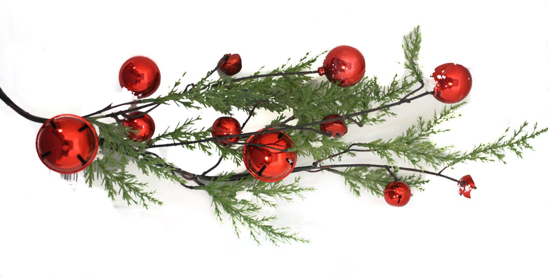 36 inch Jingle Bell Pine Spray - Shelburne Country Store