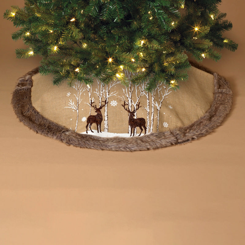 48" Reindeer Pattern Tree Skirt - Shelburne Country Store