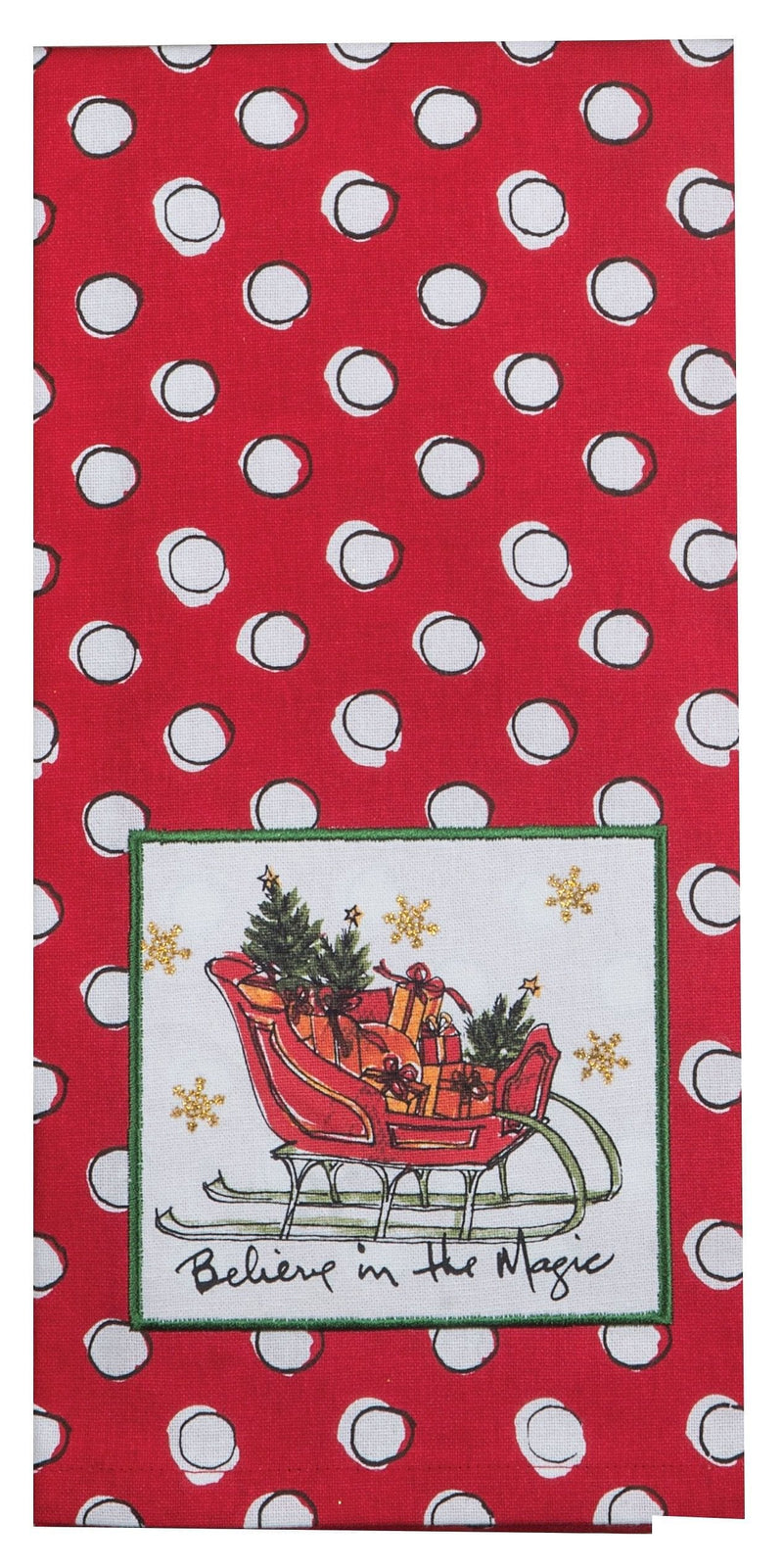 Winter Wishes Applique Tea Towel - Shelburne Country Store