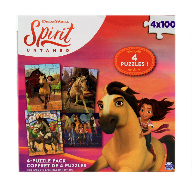 Kids 4 Puzzle pack - 100 piece - Spirit Untamed - Shelburne Country Store