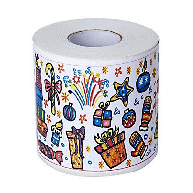 Christmas Color Print Toilet Paper - 3.9" - Shelburne Country Store