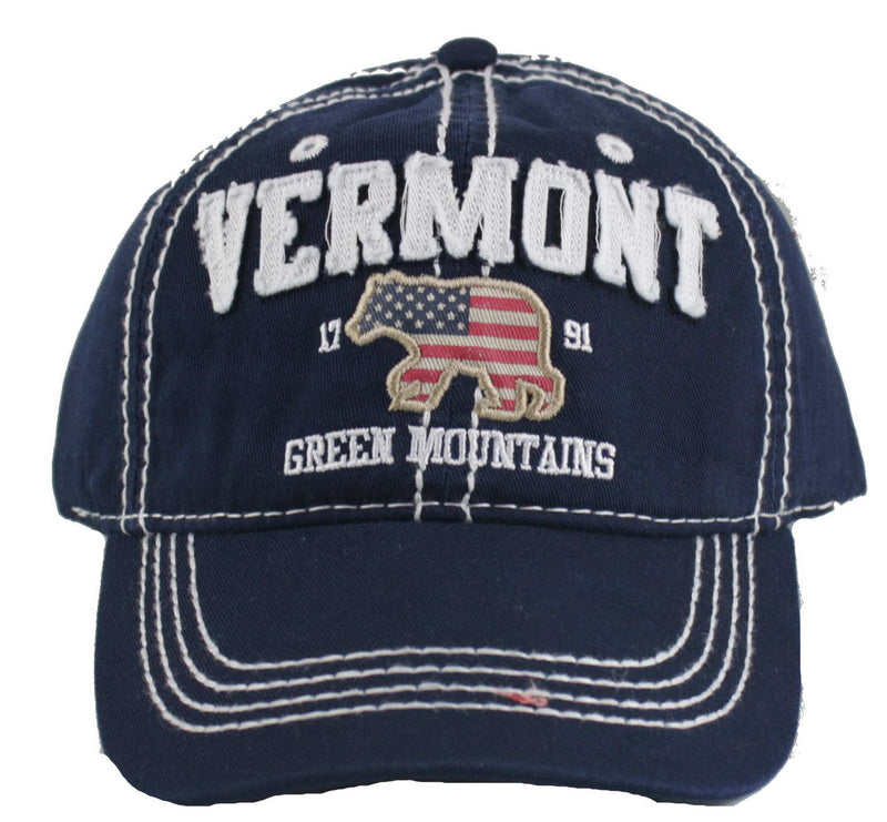 Patriotic Bear Vermont Hat - Blue - Shelburne Country Store