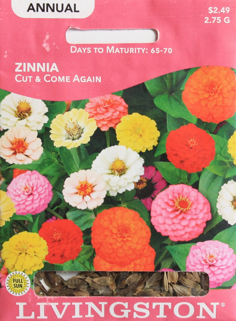Seed Packet - Zinnia - Cut & Come Again - Shelburne Country Store