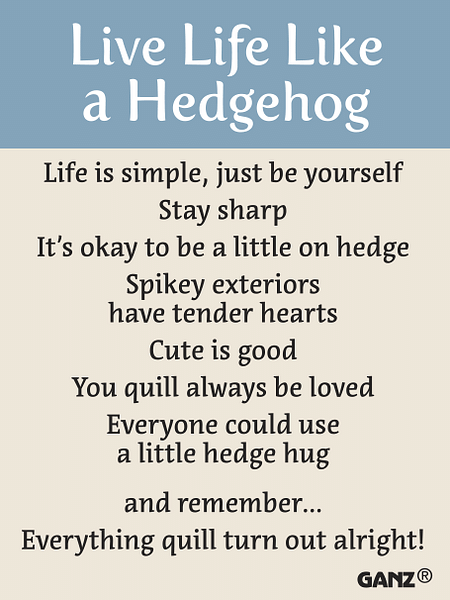 Live Life like a Hedgehog - Charm - Shelburne Country Store