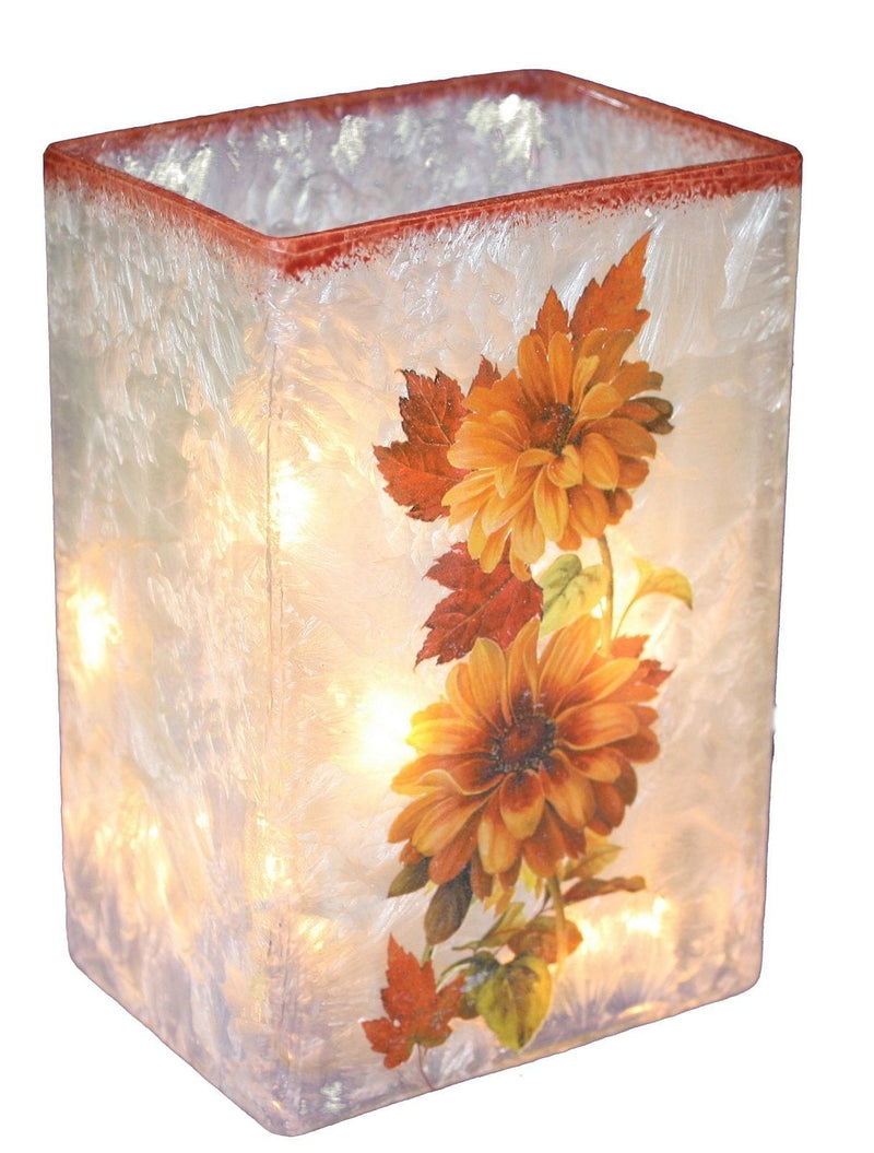 Lighted Rec Autumn Crackle Vase - - Shelburne Country Store