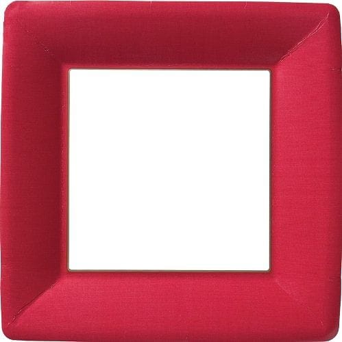 Classic Red Linen Paper Dinner Plates - Shelburne Country Store