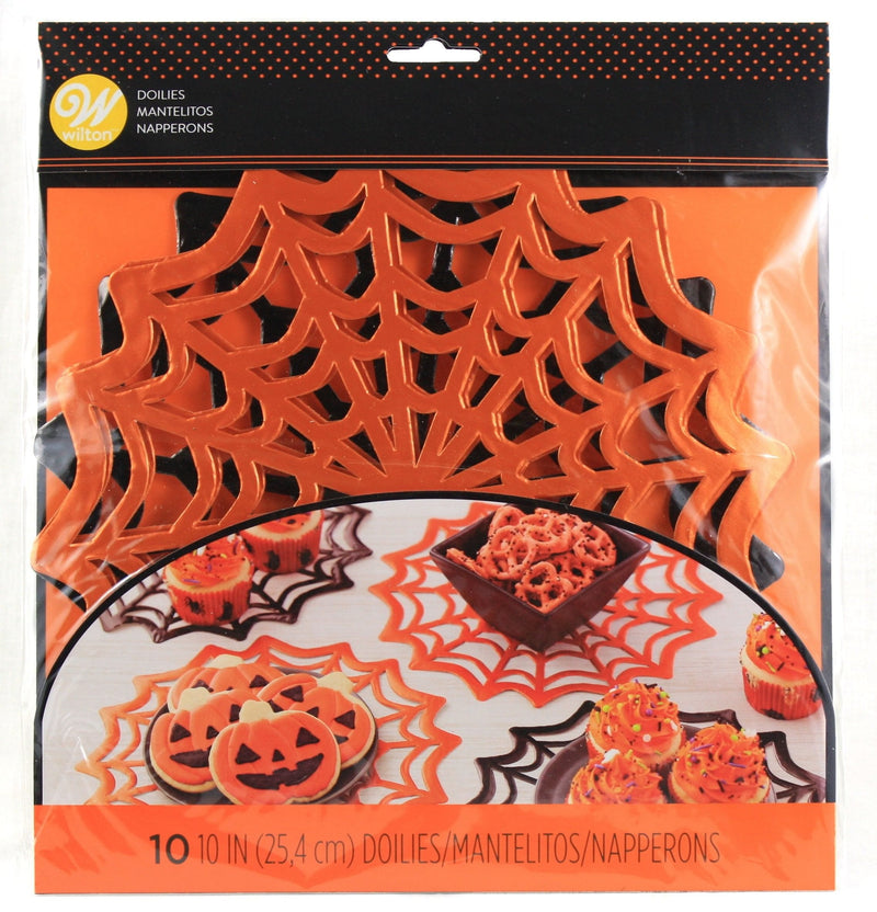 Halloween Doilies - 10 Foil Webs - 10 Inch - Shelburne Country Store