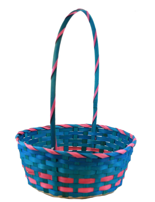 Large Bamboo Easter Basket with Wrapped Handle - - Shelburne Country Store