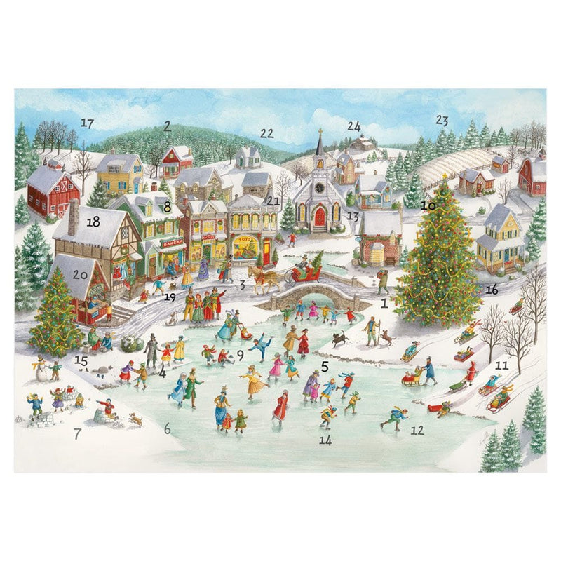 Skating Pond - Advent Calendar Card - Shelburne Country Store