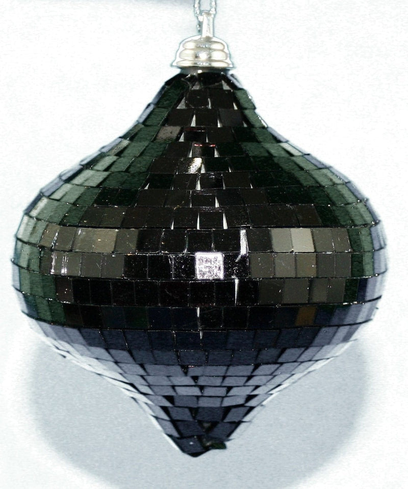 80mm Mirrored Onion Ornament - Black - Shelburne Country Store