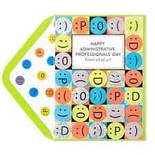 Emoji Pattern Administrative Assistant's Day Card - Shelburne Country Store