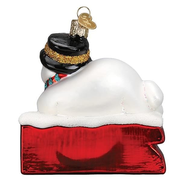Old World 2021 Snowman Glass Ornament - Shelburne Country Store