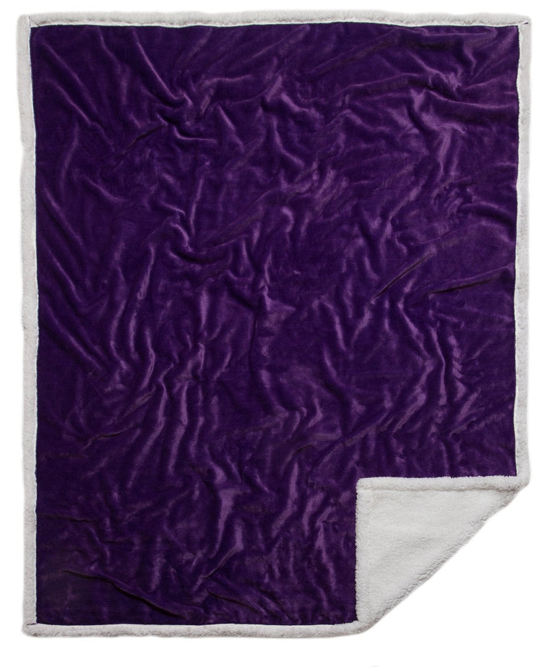 Royal Purple   Extra Plush Sherpa Throw Blanket - Shelburne Country Store