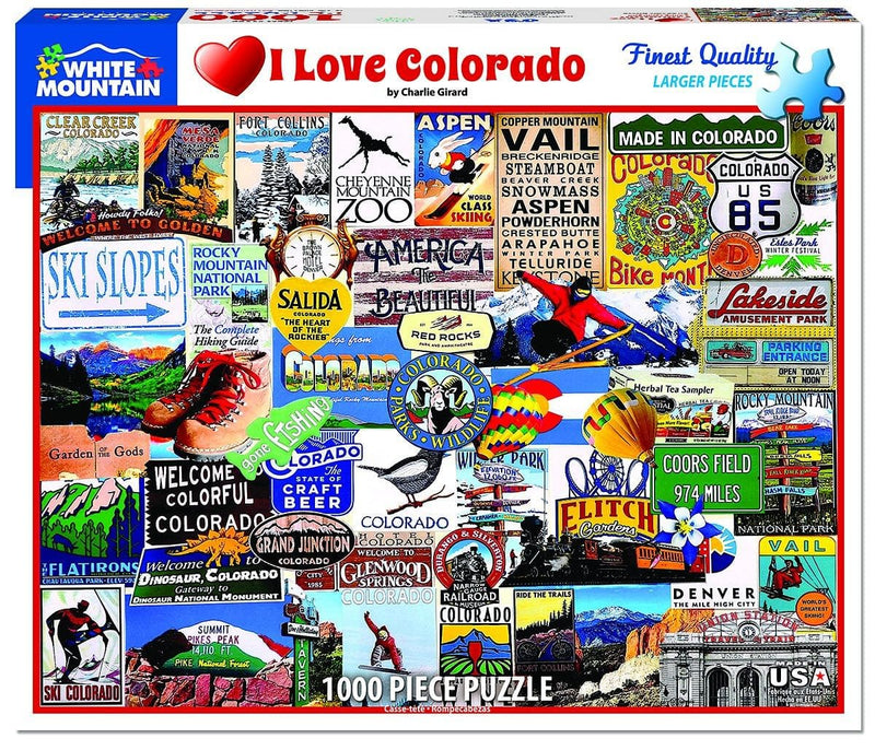 I Love Colorado - 1000 Piece Jigsaw Puzzle - Shelburne Country Store