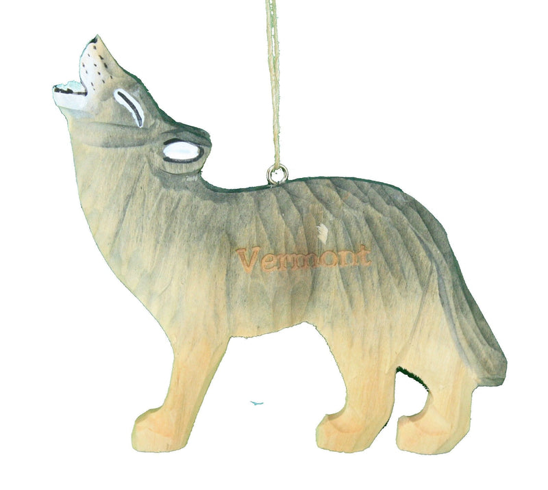 Vermont Wolf Wooden Ornament - Shelburne Country Store
