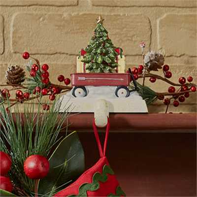 Red Wagon Stocking Hanger - Shelburne Country Store