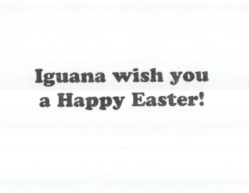 Iguana with Easter Basket Greeting Card - Shelburne Country Store
